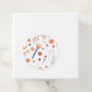 Étiquettes Cadeau Floral scandinave moderne
