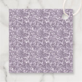 Étiquettes Cadeau Floral Sparkles Mariage Date Mauve ID889 (Dos)