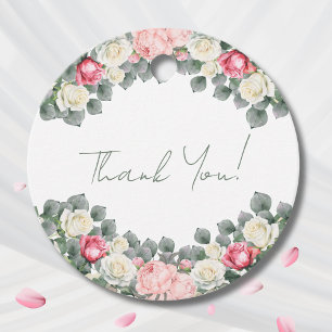 Étiquettes Cadeau Floral Vintage Garden Fête des mariées Rose