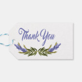 Étiquettes-cadeau Floral violet Merci Lavande (Dos Horizontal)