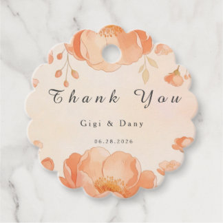 Étiquettes Cadeau Floral Wedding Favor Tag