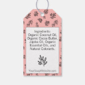 🧼🌿 🌹 Étiquettes Cadeau Florales Blush pour Savo (Dos)