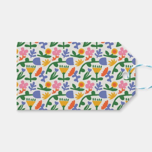 Étiquettes-cadeau Flore printanière (Devant (Horizontal))