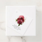 Étiquettes Cadeau Flore rouge et or (En situation)