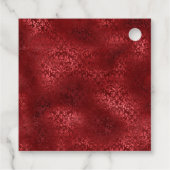 Étiquettes Cadeau Flore rouge et or (Dos)