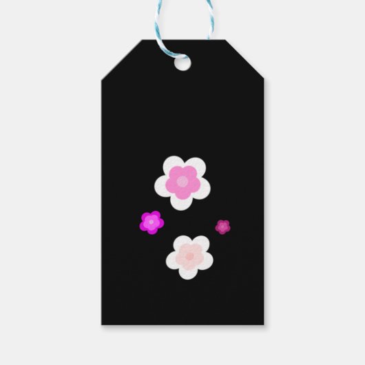 Étiquettes-cadeau Flore violette dégradé de printemps moderne motif (Devant)