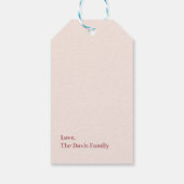 Étiquettes-cadeau Flores rustiques Thanksgiving Monogramme personnal (Dos)