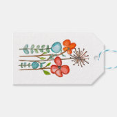 Étiquettes-cadeau Flowers (Devant (Horizontal))