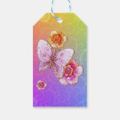 Étiquettes-cadeau Flutterby Graffiti Jeweled ITS A GIRL BANNIVERTHDA (Dos)