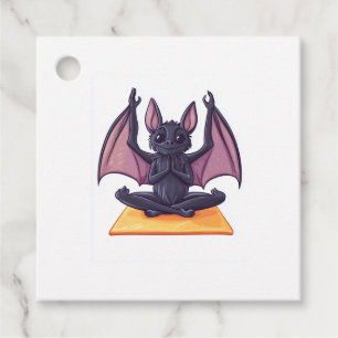 Étiquettes Cadeau Flux de Yoga Chauve-Souris