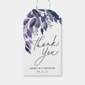 Étiquettes-cadeau Foliage abondant Violet Merci botanique Favoriser (Devant)