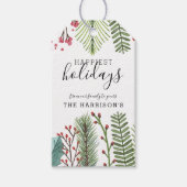 Étiquettes-cadeau Foliage de vacances Noël personnalisé (Devant)