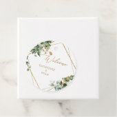 Étiquettes Cadeau Foliage & Gold Noms Mariage Merci (En situation)