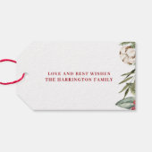 Étiquettes-cadeau Folithe d'aquarelle de Noël (Dos (Horizontal))