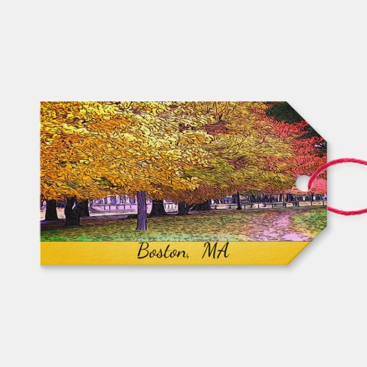 Étiquettes-cadeau Folithe d'automne (Devant (Horizontal))