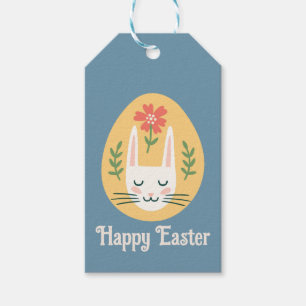 Étiquettes-cadeau Folk Art Easter Oeuf Bunny Tags cadeaux