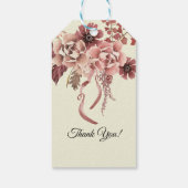 Étiquettes-cadeau *Fond de crème aquarelle avec des floraisons autom (Dos)