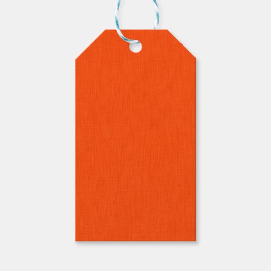 Étiquettes-cadeau Fond orange texturé calme et simple (Devant)