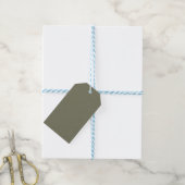 Étiquettes-cadeau Fond vert olive texturé calme et simple (Avec de laficelle)