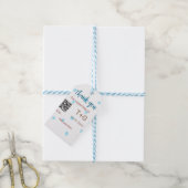 Étiquettes-cadeau Fonds Lune de miel Ajouter Q R code nom de couple  (Avec de laficelle)