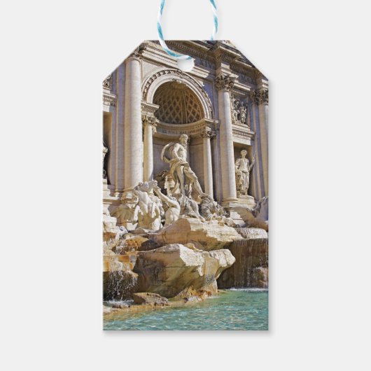 Étiquettes-cadeau Fontaine de Trevi Rome Photographie (Devant)