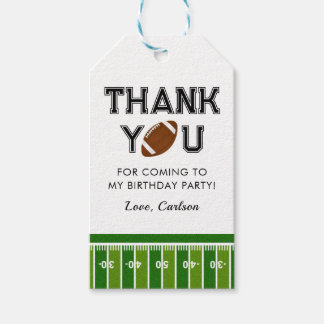 Étiquettes-cadeau Football Anniversaire Merci