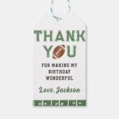 Étiquettes-cadeau Football Anniversaire Merci (Devant)