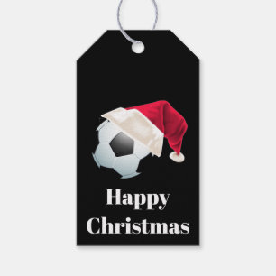 Étiquettes-cadeau Football de Noël de plus grand sport Père Noël