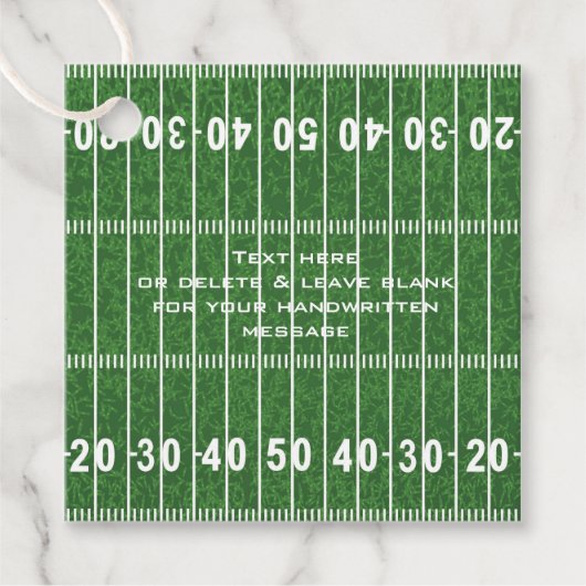 Étiquettes Cadeau Football Field Gridiron Design Favoriser la carte  (Devant)