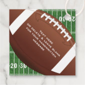 Étiquettes Cadeau Football Field Gridiron Design Favoriser la carte (Dos)