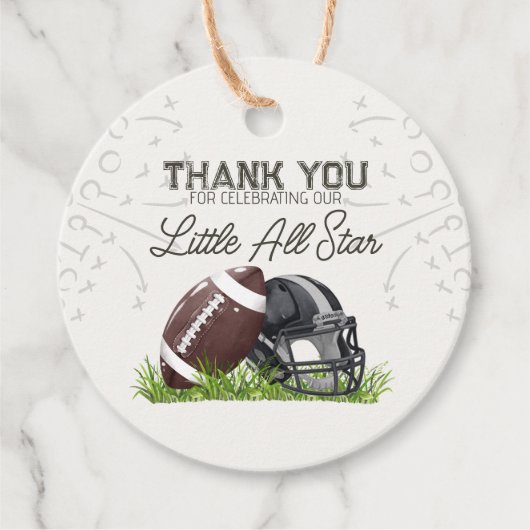 Étiquettes Cadeau Football Little All Star Home Run Favoriser (Devant)