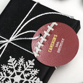 Étiquettes Cadeau Football Look Gold