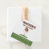 Étiquettes Cadeau Football second year down boy birthday (En situation)