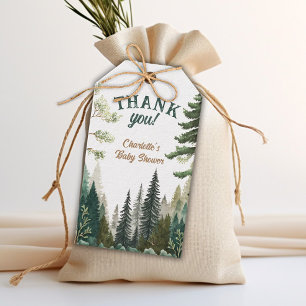 Étiquettes-cadeau Forest Adventure Attend le Baby shower Merci