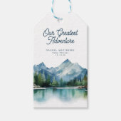 Étiquettes-cadeau Forest Mountain Rustic Adventure Baby Shower  (Devant)
