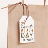 Étiquettes-cadeau Forêt Bois Animaux Heureux Anniversaire Pour Vous