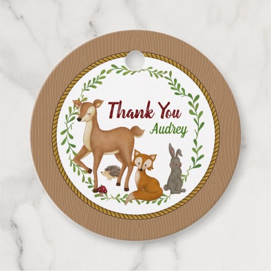 Étiquettes Cadeau Forêt boisée enchantée (Devant)