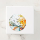 Étiquettes Cadeau Forêt d'automne rustique | MERCI MARIAGE (En situation)