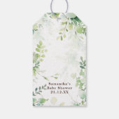 Étiquettes-cadeau Forêt de cerfs de bois verdure bébé garçon douche (Dos)