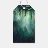 Étiquettes-cadeau Forêt enchantée Émeraude Mariage élégant Bienvenue (Dos)
