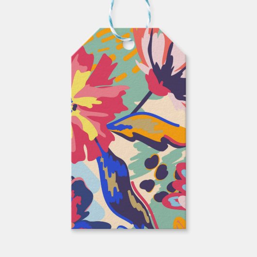 Étiquettes-cadeau Forêt et rose (Devant)