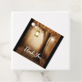 Étiquettes Cadeau Forêt magique avec lumières des fées (En situation)