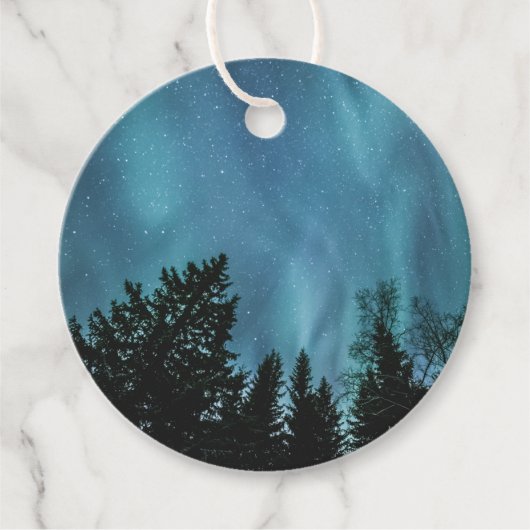Étiquettes Cadeau Forêt Northern Lights (Devant)