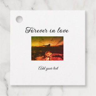 Étiquettes Cadeau Forever in love ajouter couple photo mariage engag