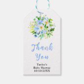 Étiquettes-cadeau Forget-Me-Nots Floral Baby Shower Thank You (Devant)