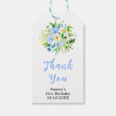 Étiquettes-cadeau Forget-Me-Nots Floral Birthday Party Thank You (Devant)