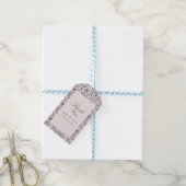 Étiquettes-cadeau Forme de bagage de mariage Rose rose et Script (Avec de laficelle)
