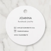 Étiquettes Cadeau Forme tachetée ocre jaune en céramique abstraite L (Dos)