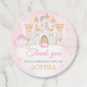 Étiquettes Cadeau Four Ever a Princess Birthday Party Round (Devant)