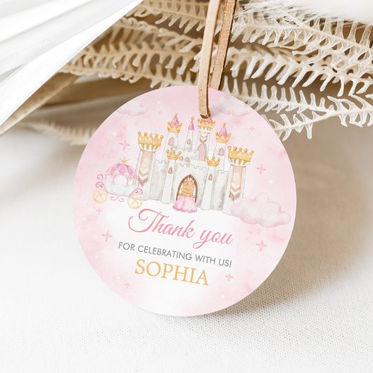 Étiquettes Cadeau Four Ever a Princess Birthday Party Round